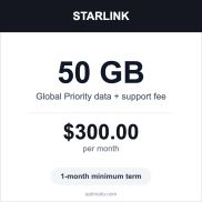 Starlink - 50GB Global Priority + Support Fee