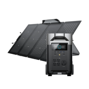 EcoFlow Delta Pro power station with 220W portable solar panels