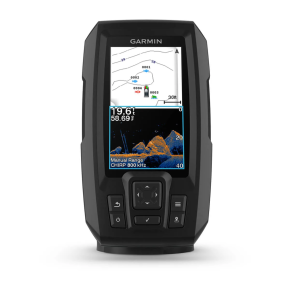 Garmin STRIKER Vivid 4cv fishfinder with GT20-TM transducer — vivid sonar screen