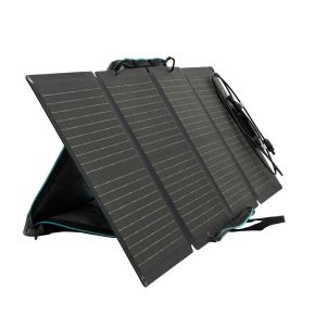 EcoFlow 110W portable solar panel for power stations — front view with adjustable kickstand