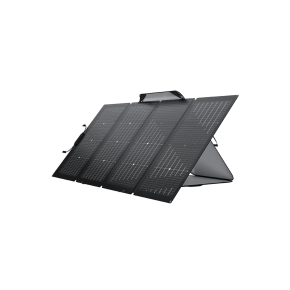 EcoFlow 220W bifacial portable solar panel — angled front view