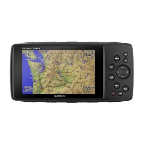 Garmin GPSMAP 276Cx all-terrain GPS navigator — front view with map