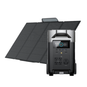 EcoFlow DELTA Pro power station bundle with 400W portable solar panel