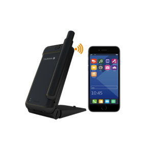 Thuraya SatSleeve Hotspot with smartphone docked