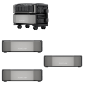 EcoFlow DELTA Pro Ultra inverter with three batteries — bundle components