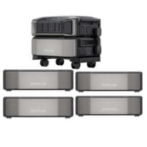 EcoFlow DELTA Pro Ultra inverter with four batteries — bundle components