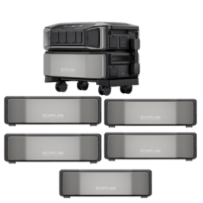 EcoFlow DELTA Pro Ultra inverter with five batteries — bundle components