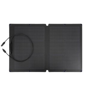 EcoFlow 60W portable folding solar panel — folded with carry handle