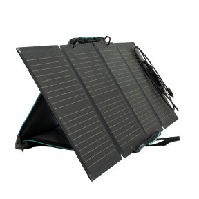 EcoFlow 110W portable solar panel for power stations — front view with adjustable kickstand