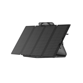 EcoFlow 160W portable folding solar panel with kickstand — angled view
