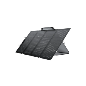 EcoFlow 220W bifacial portable solar panel — angled front view