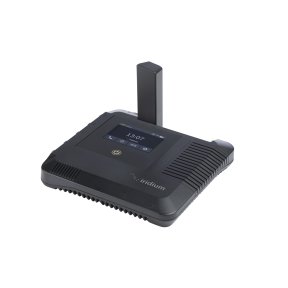 Iridium GO! exec portable satellite access device with antenna raised