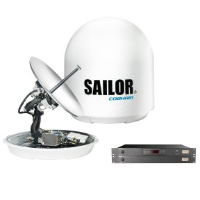 Cobham SAILOR 60 GX maritime Ka-band VSAT antenna dome with below-deck unit