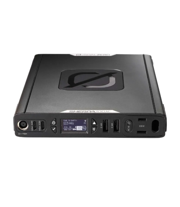 Goal Zero Sherpa 100AC power bank with AC outlet — top view
