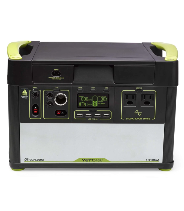 Goal Zero Yeti 1400 Lithium V2 portable power station — front view