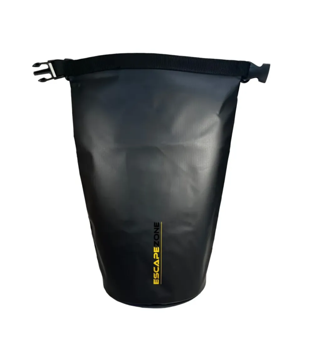 EscapeZone 10L Faraday dry bag — front view of the roll-top bag