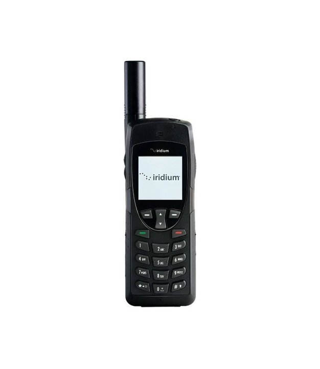Iridium 9555 satellite phone rental package — front view of the handset