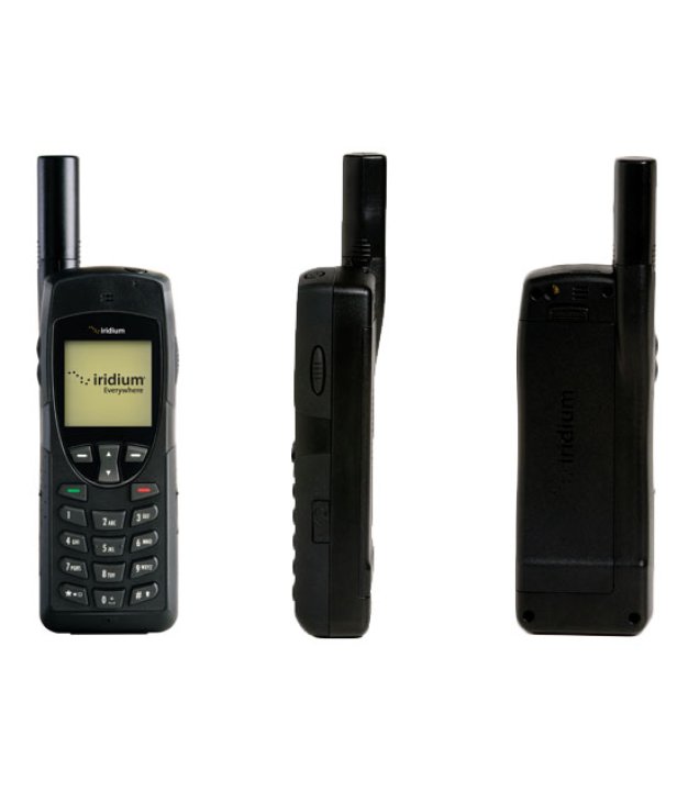 Iridium 9555 GSA satellite phone — front and side views