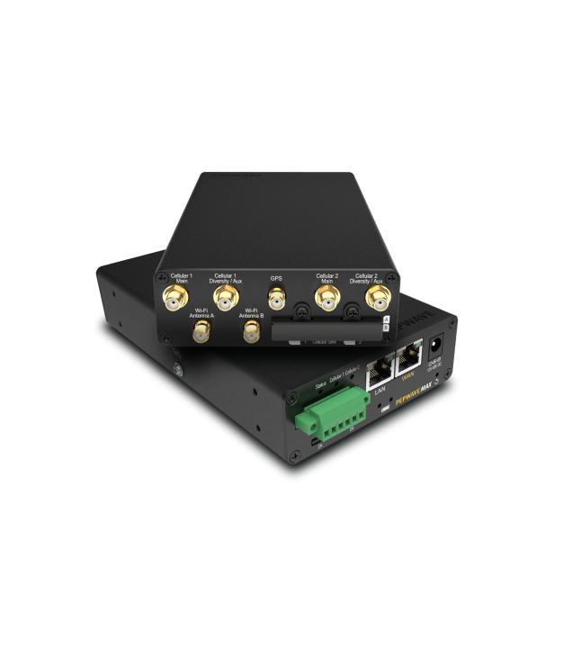 Peplink MAX Transit Duo Core LTEA router — front view