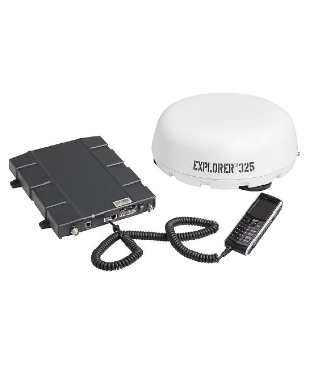 Cobham EXPLORER 325 vehicular BGAN antenna with terminal and handset