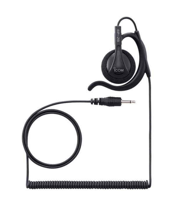 ICOM SP28 earphone with 2.5mm plug — ear hook style