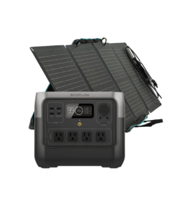 EcoFlow RIVER 2 Pro power station bundle with 110W portable solar panel