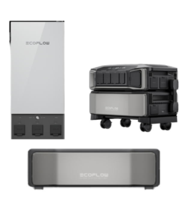 EcoFlow DELTA Pro Ultra inverter with one battery and Smart Home Panel 2 — bundle components