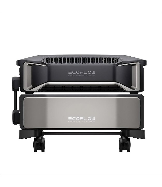 EcoFlow DELTA Pro Ultra inverter with one battery on wheeled base