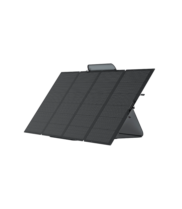 EcoFlow 400W portable folding solar panel — unfolded with kickstand