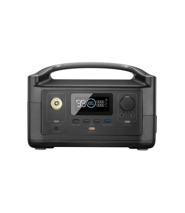 EcoFlow RIVER mini wireless portable power station — front view with wireless charging top
