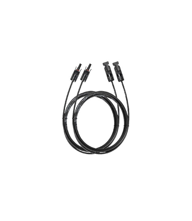 EcoFlow MC4 solar extension cable 3 meter — coiled pair