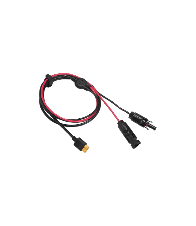 EcoFlow solar to XT60 and XT60i charging cable — red and black connectors