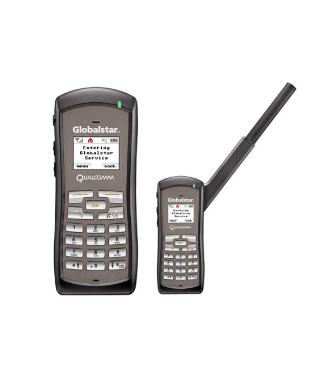 Globalstar GSP-1700 satellite phone rental — handset with antenna extended