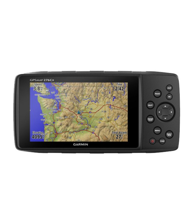 Garmin GPSMAP 276Cx all-terrain GPS navigator — front view with map