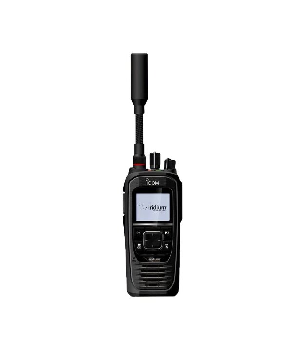 ICOM IC-SAT100 PTT Iridium satellite radio — front view