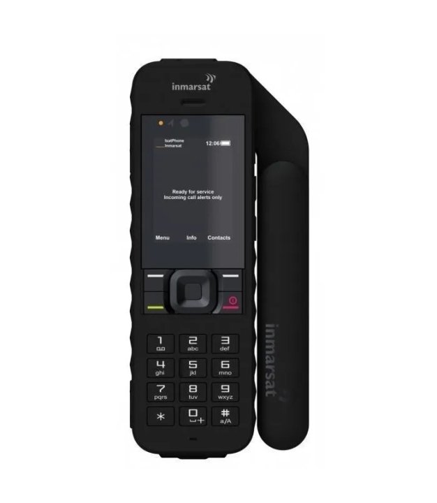 Inmarsat IsatPhone 2 satellite phone rental, front view with the antenna stowed