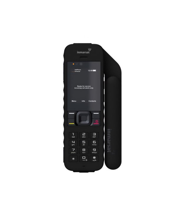 Inmarsat IsatPhone 2 handheld satellite phone — front view of the black handset
