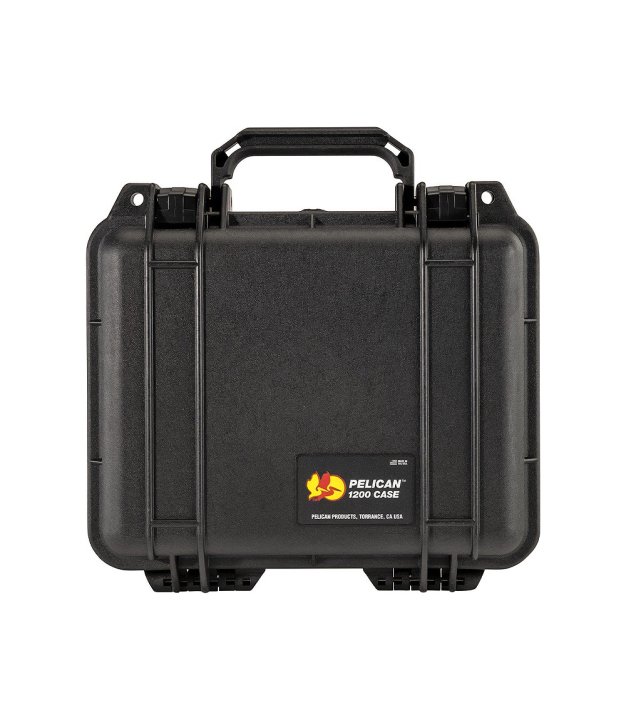 Pelican 1200 watertight hard case — closed front view