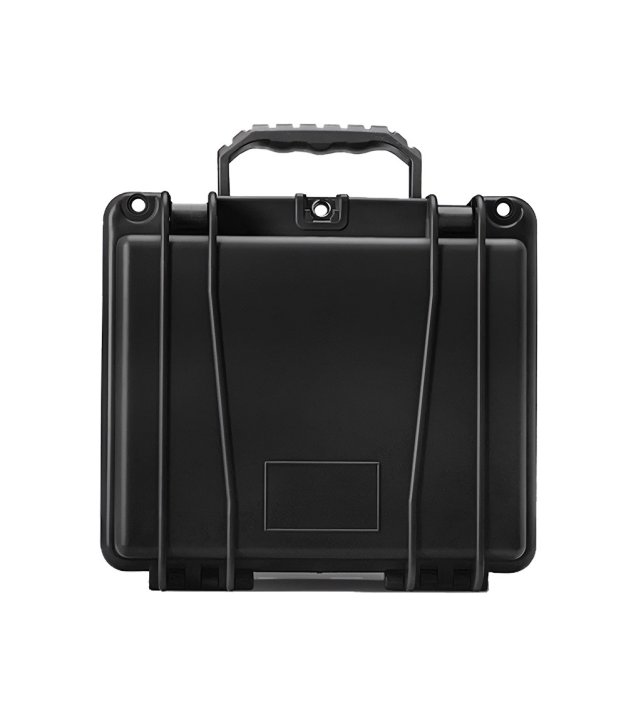 SE-300 waterproof hard case with foam insert — closed