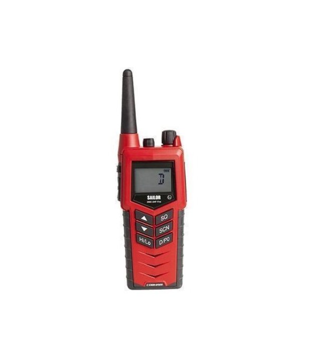 SAILOR 3965 UHF fire fighter handheld radio — red unit