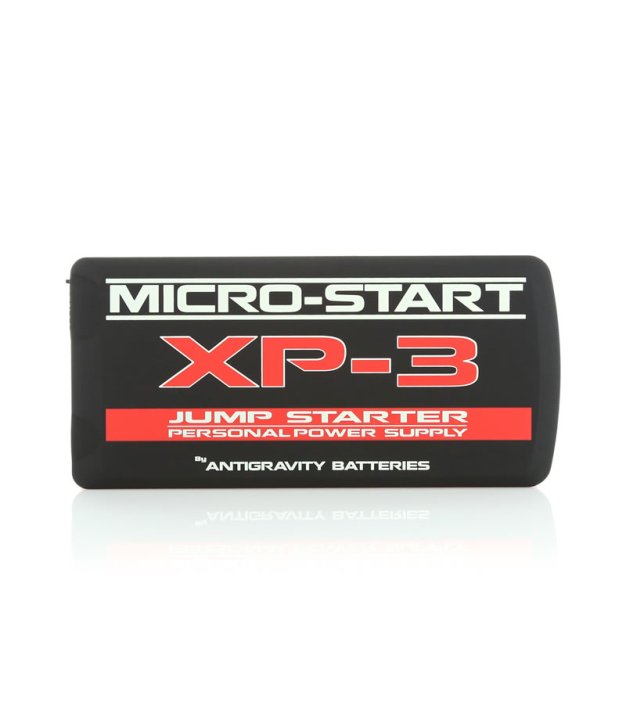 Antigravity Micro-Start XP-3 jump starter and personal power supply — labeled unit