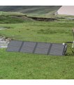 EcoFlow 110W portable solar panel unfolded outdoors on grass charging in the field thumbnail
