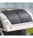 EcoFlow 100W flexible solar panel mounted on an RV roof edge thumbnail