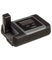 Iridium GO! rental with a smartphone docked, showing how it pairs over Wi-Fi thumbnail