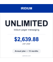 Iridium Pager unlimited annual plan card — $2,639.88 per year, 12-month term thumbnail