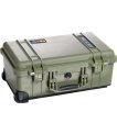 Pelican 1510 carry-on case in OD green — closed thumbnail